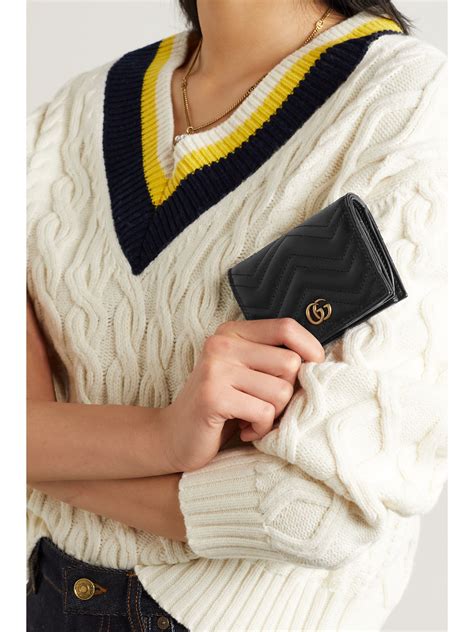 gucci кошелек|GUCCI GG Marmont quilted leather wallet .